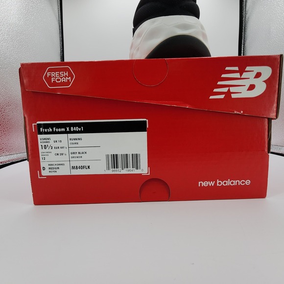 New Balance‎ Fresh Foam X 840v1 Running Shoe Mens 10.5 D Grey Black Sneaker NEW main image 4